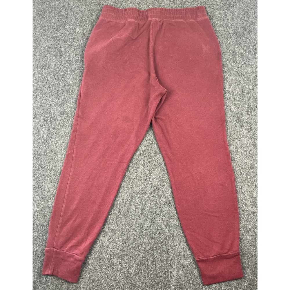Hollister Mens Moto Jogger Sweatpants Burgundy Maroon Zipper Pockets Size M - Picture 2 of 7
